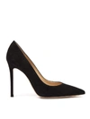 Gianvito Rossi Ellipsis High-back Suede Pumps In Black
