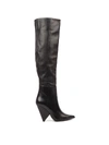 ALDO CASTAGNA BLACK NAPPA LEATHER BOOTS,119-DESI NAPPANERO