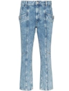 ISABEL MARANT ÉTOILE NOTTY PANELLED CROPPED JEANS