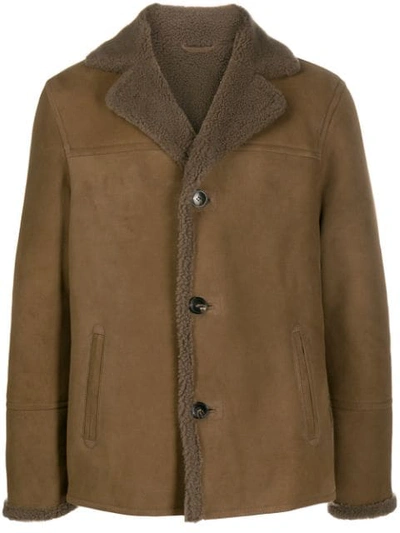 Desa 1972 Short-length Shearling Jacket In Brown