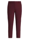 THEORY WOMEN'S TREECA SKINNY-LEG CROPPED GOOD WOOL SUITING PANTS,0400097759792