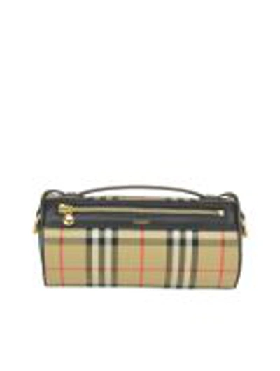 Burberry Vintage Check Motif Bag In Beige