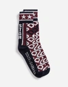 DOLCE & GABBANA COTTON SOCKS WITH JACQUARD DG LOGO