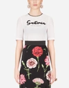 DOLCE & GABBANA CREPE DE CHINE BLOUSE WITH EMBROIDERED PATCH