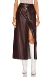 NANUSHKA NANUSHKA ARFEN SKIRT IN BROWN,NHKF-WQ8