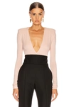 ALEXANDRE VAUTHIER STRETCH JERSEY BODYSUIT,ALEF-WS45