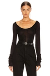 LEMAIRE BARE SHOULDER SECOND SKIN TOP,LEMF-WS8