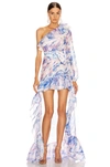 ATOIR ATOIR THE WHIRLWIND DRESS IN BLUE,ABSTRACT,WHITE,AFTR-WD32