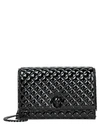 ALEXANDER MCQUEEN Quilted Patent Leather Skull Crossbody,060039509028