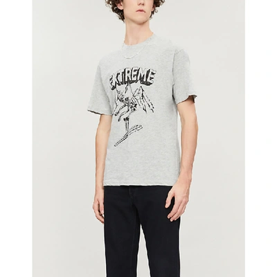The Kooples Graphic-print Cotton-jersey T-shirt In Gry01