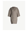 RICK OWENS V-NECK OVERSIZED CASHMERE COAT