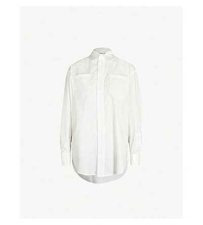 Artica Arbox Oversized Cotton Shirt In Optical White