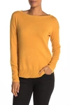 Cyrus High/low Crew Neck Sweater In Amber Topa