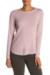 Cyrus High/low Crew Neck Sweater In Orchid