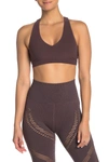 Alo Yoga Base V-neck Sports Bra In Raisin