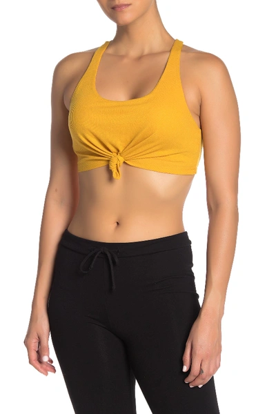 Alo Yoga Knot Sports Bra In Tuscan Sun