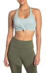 Alo Yoga Knot Sports Bra In Cloud