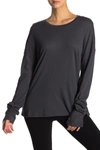 Alo Yoga Glimpse Long-sleeve Top In Anthracite