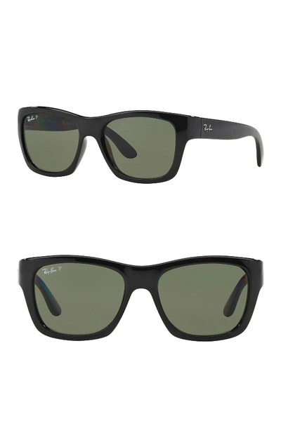Ray Ban 53mm Polarized Wayfarer Sunglasses In Black