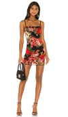 Superdown Marnie Mini Dress In Black Floral