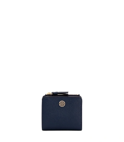 Tory Burch Robinson Mini Wallet In Royal Navy