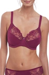 Fantasie Memoir Full Figure Underwire Side Support Bra In Black Cherry