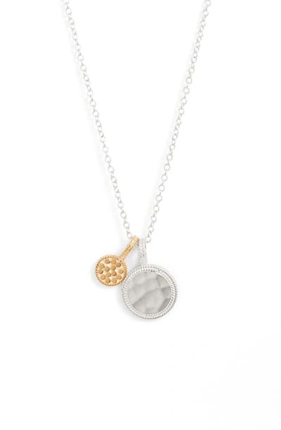 Anna Beck Double Pendant Necklace (nordstrom Exclusive) In Gold/ Silver