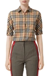 BURBERRY LUKA VINTAGE CHECK STRETCH COTTON TWILL SHIRT,8018475