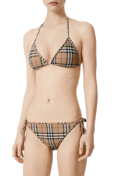 BURBERRY BURBERRY COBB VINTAGE CHECK TWO-PIECE SWIMSUIT,8009008