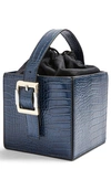 Topshop Gracie Box Shoulder Bag In Blue