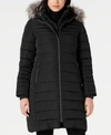 VINCE CAMUTO FAUX-FUR-TRIM PUFFER COAT, CREATED FOR MACY'S
