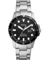 FOSSIL MEN'S BLUE DIVER STAINLESS STEEL BRACELET WATCH 42MM