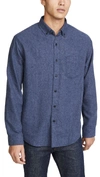 Rails Runson Slim Fit Flannel Button-down Shirt In Heather Blue