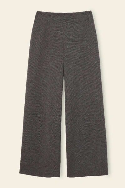 Mansur Gavriel Wool Milano Trousers In Grey Melange