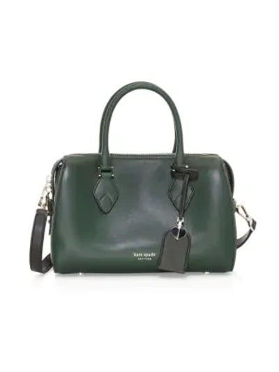 Kate Spade Small Tate Leather Satchel In Deep Evergreen