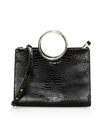 Kate Spade Medium Sam Leather Bracelet Bag In Black