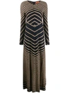 MISSONI CHEVRON-STRIPE MAXI-DRESS