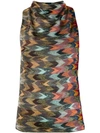 MISSONI MULTICOLOUR PATTERN KNITTED TOP
