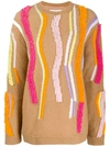 PETER PILOTTO TEXTURED-STRIPE KNITTED SWEATER
