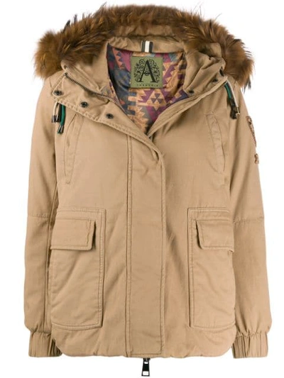 Alessandra Chamonix Wange Hooded Coat In 022 Beige Amber