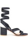 GIANVITO ROSSI JANIS DENIM SANDALS,3074457345621071711