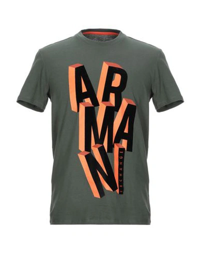 Armani Exchange T-shirt In Military Green
