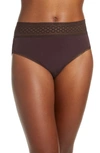 Wacoal Subtle Beauty High Cut Briefs In Chocolate Plum