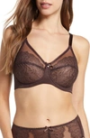 Wacoal Retro Chic Full Figure Underwire Bra In Chocolate Plum