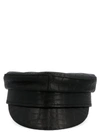 RUSLAN BAGINSKIY BLACK LEATHER HAT,KPCLB01KRKBLACK