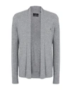Allsaints Mens Calke Green Mode Open-front Wool Cardigan M In Grey