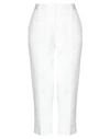 DOLCE & GABBANA DOLCE & GABBANA WOMAN CROPPED PANTS WHITE SIZE 0 COTTON, VISCOSE, ELASTANE,13389936QG 3