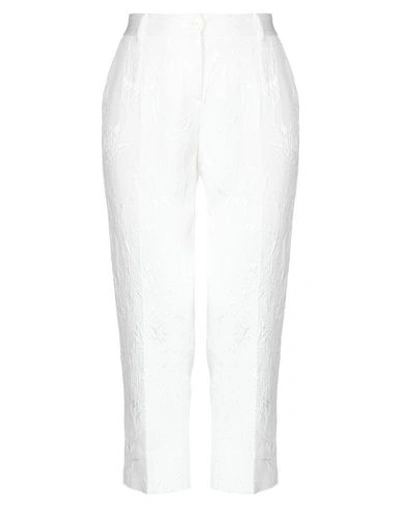 Dolce & Gabbana Cropped Pants In White
