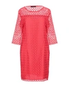 Trussardi Jeans Short Dresses In Red