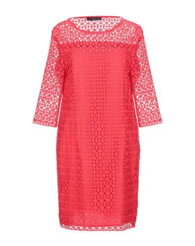 Trussardi Jeans Short Dresses In Red